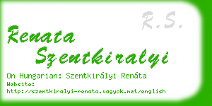 renata szentkiralyi business card