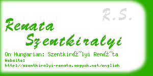 renata szentkiralyi business card